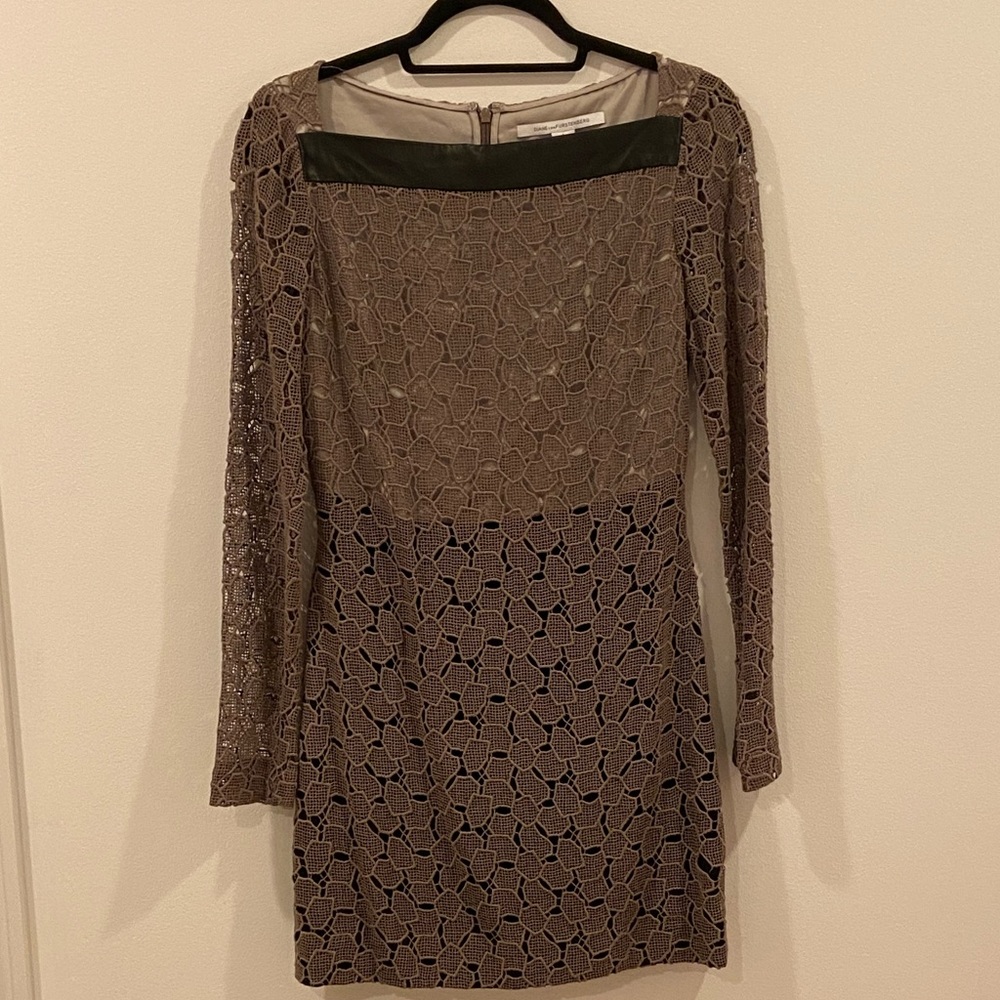 Diane Von Furstenberg lace zip up dress